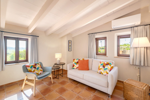 Living area of the guest apartment