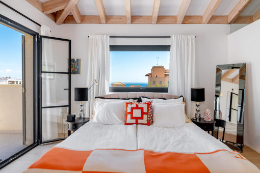 Master bedroom with a view
