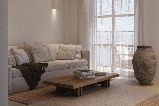Bright living area with access to the balcony – relaxed, high-quality comfort