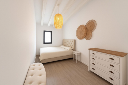 Cozy third bedroom with warm tones and wooden decor