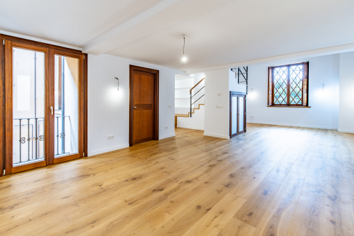 Open-plan living and dining room