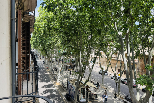 View from the balcony overlooking the Rambla