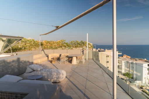 Privat rooftop terrace with pool