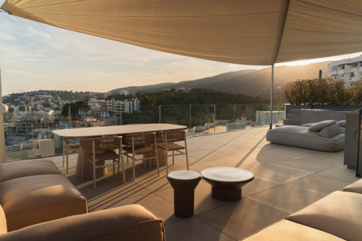 Privat rooftop terrace with pool