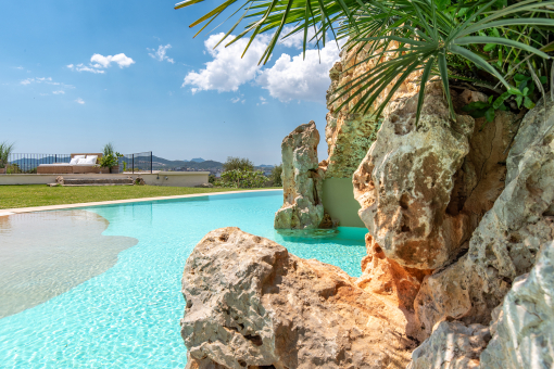 Pool with grotto