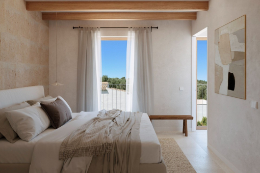 One of the three bedrooms