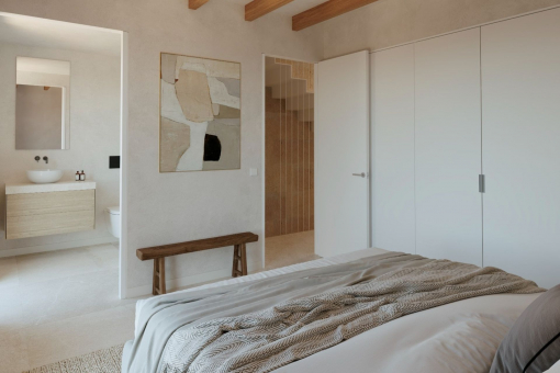 One of the three bedrooms