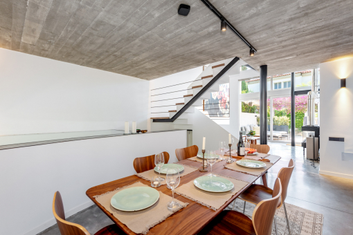 Bright and airy dining space