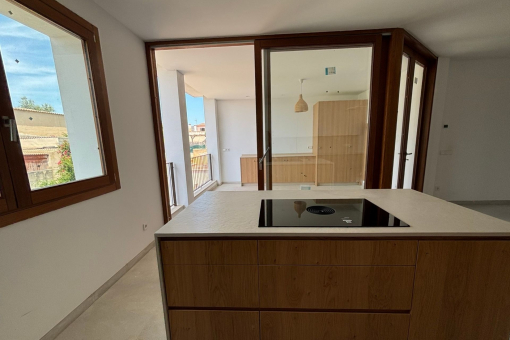 Open kitchen with cooking island