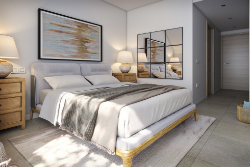 Eines der drei Schlafzimmer