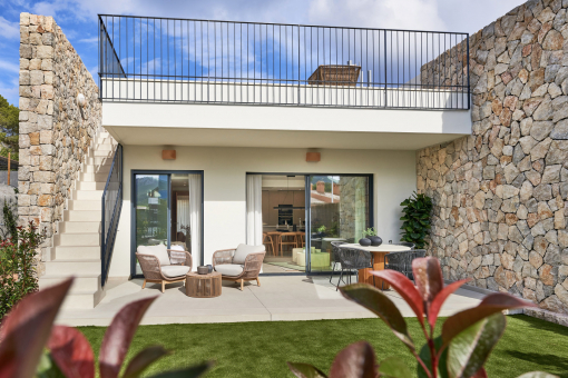 Spacious terrace and garden