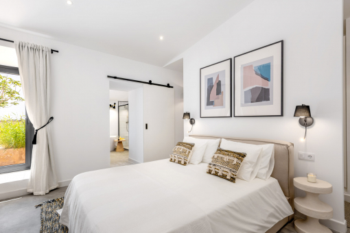 One of the three bedrooms