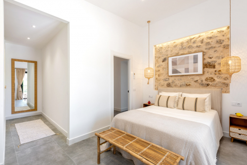 One of the three bedrooms