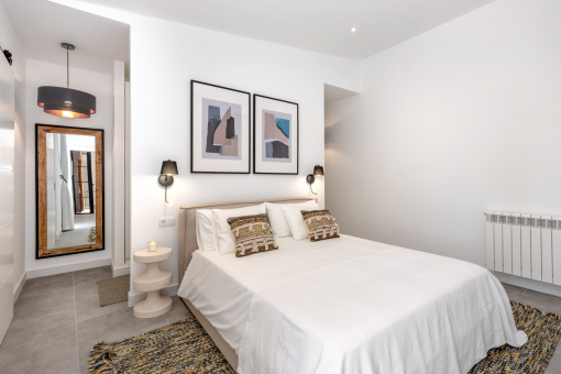 One of the three bedrooms