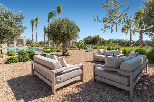 Chillout area at the pool