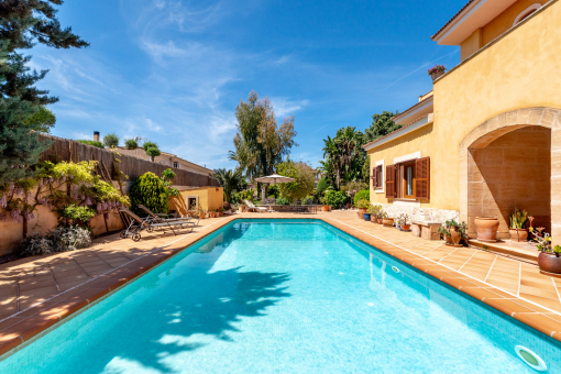 Pool and garden area
