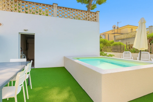 Swimming pool at the back of the property