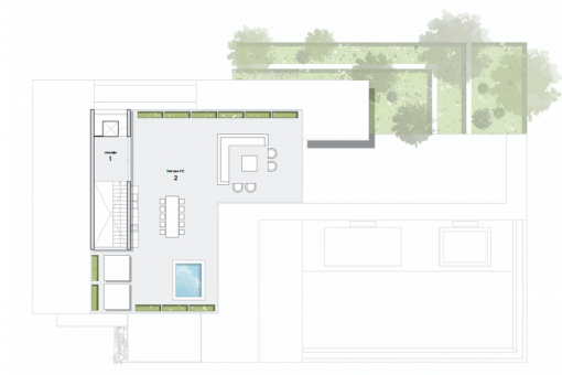 Floor plan rooftop terrace