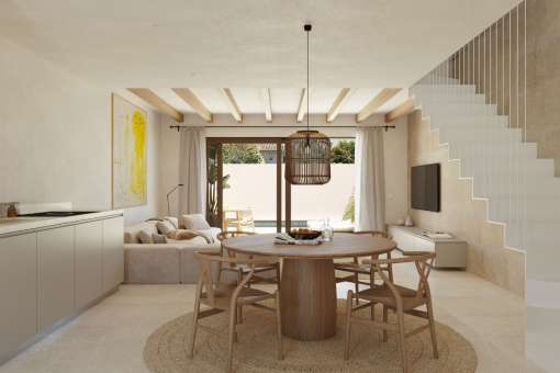 Spacious and light-flooded living-dining area