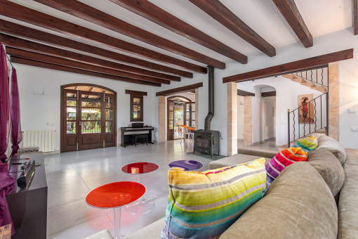 Cozy living area with fireplace