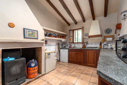 Kitchen main fCovered terrace guest houseinca