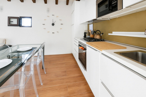 Kitchen and dining area
