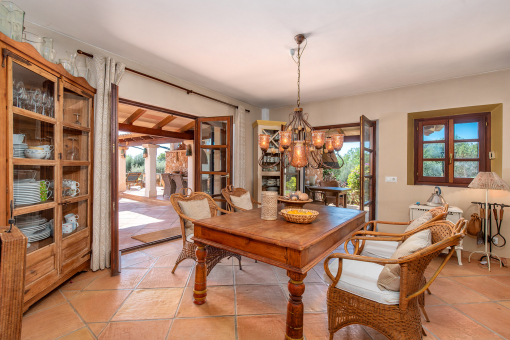 Bright dining area