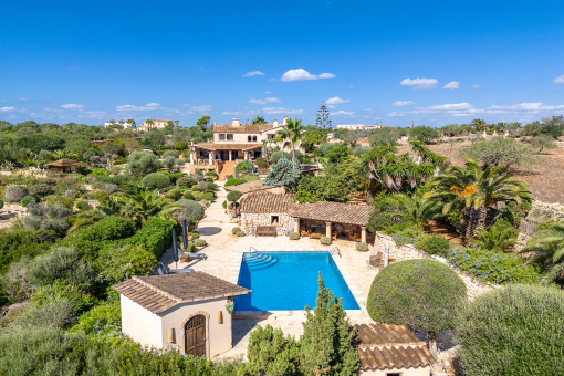 Finca with pool and sea view