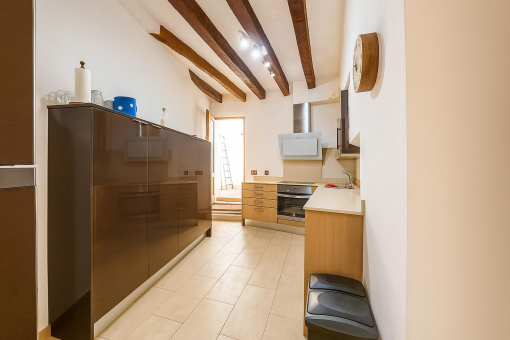 Kitchen with access to the patio