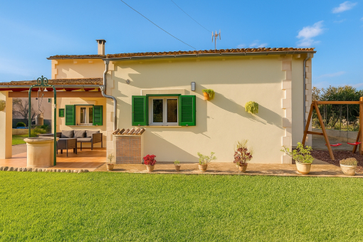 The front view with the entrance area