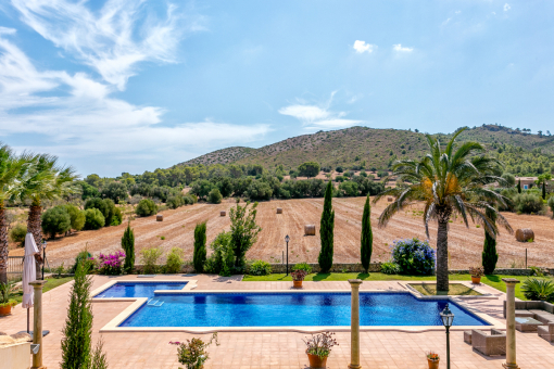 Pool area in a rural location