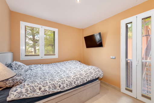 Master bedroom with private patio