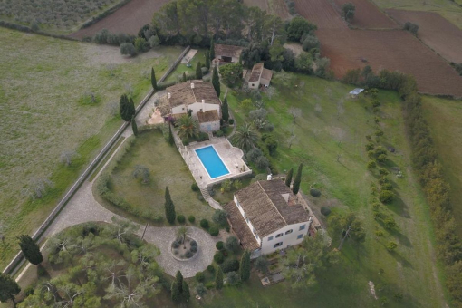 The finca from a birds-eye view