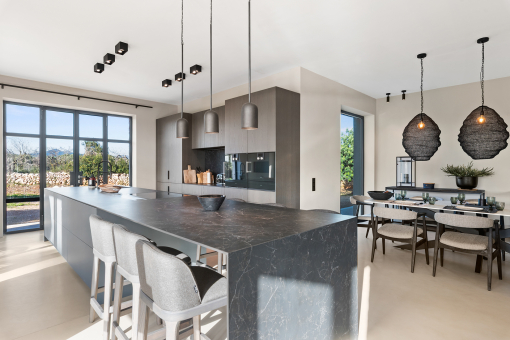 Kitchen with cooking island