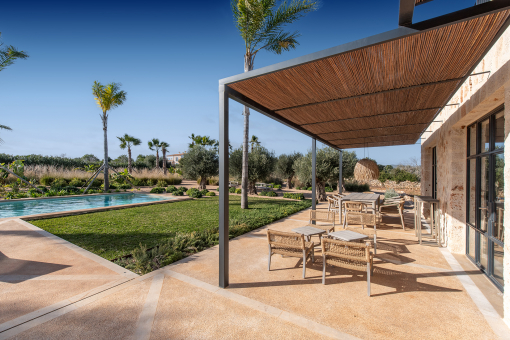 Terrace with furniture