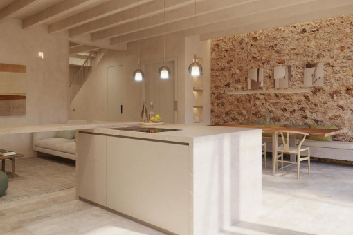 Kitchen with cooking island