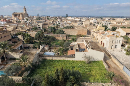 View of the future new-build project within the established village setting