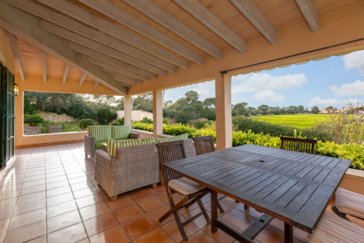 Covered terrace with a view