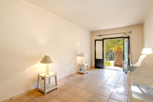 One of the three bedrooms on the groundfloor with access to the garden