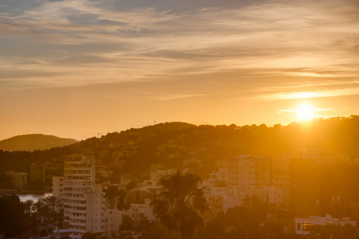 Terraza en la hora dorada