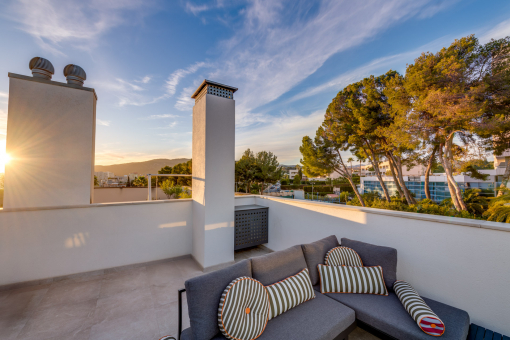 Terraza al atardecer