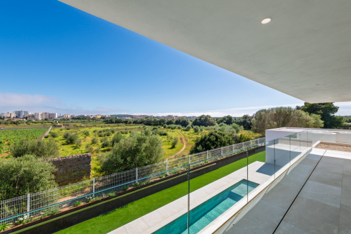 Privater Balkon eines der Schalfzimmer im Obergeschoss