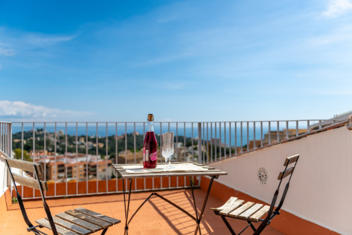 Roof terrace with views