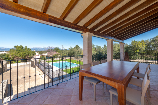 View from the lower terrace