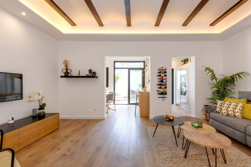 Spacious Living-Dining Area With High Ceilings