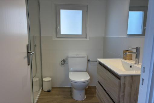 Modern bathroom with shower