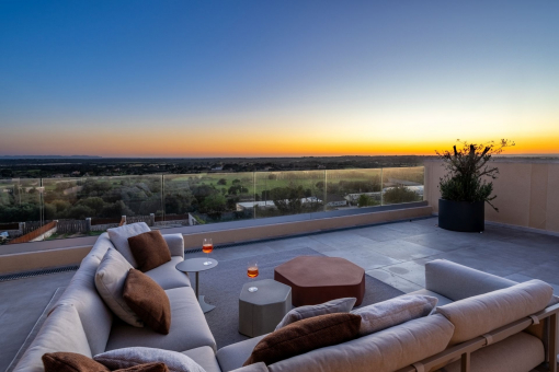 Illuminated roof terrace