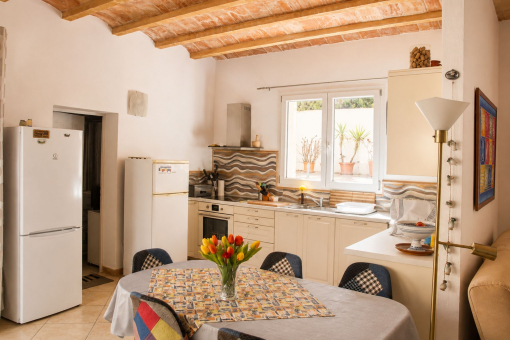 Kitchen and dining area