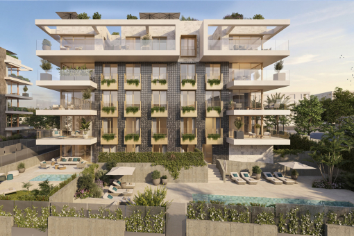 Facade and pool area