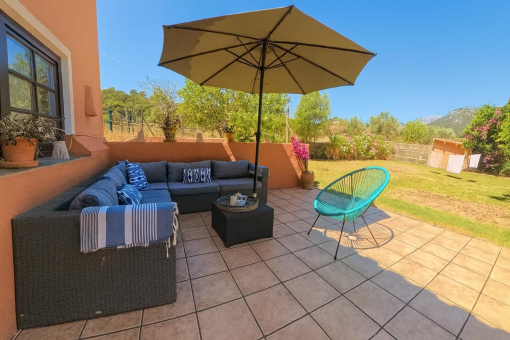 Cozy terrace with garden view